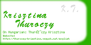 krisztina thuroczy business card